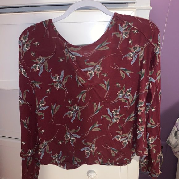 Free People Floral Long Sleeve Top - Picture 2 of 3